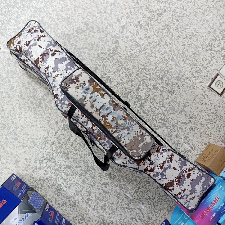 کیف ماهیگیری سه زیپ 90 سانت برزنتی کیف ماهیگیری مناسب چوب ماهیگیری و چرخ ماهیگیری