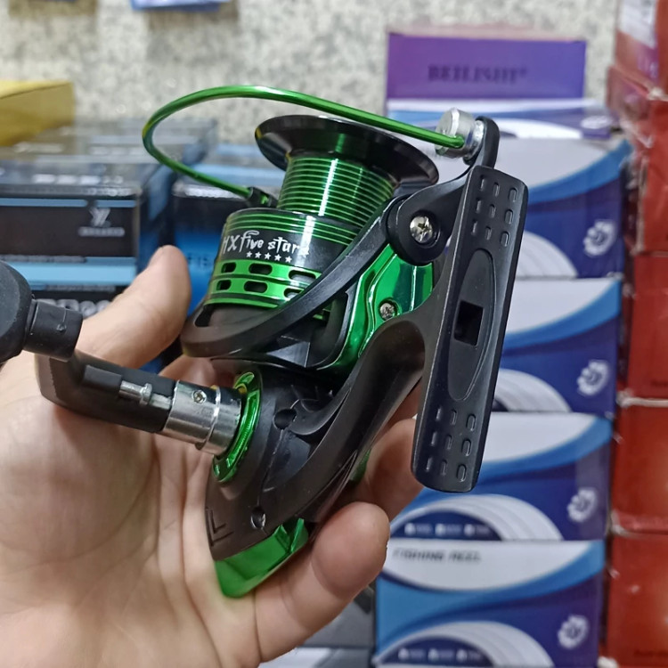 چرخ ماهیگیری 7000 برند فایو استار مدل JA7000 مناسب برای چوب ماهیگیری لنسر ماهیگیری
