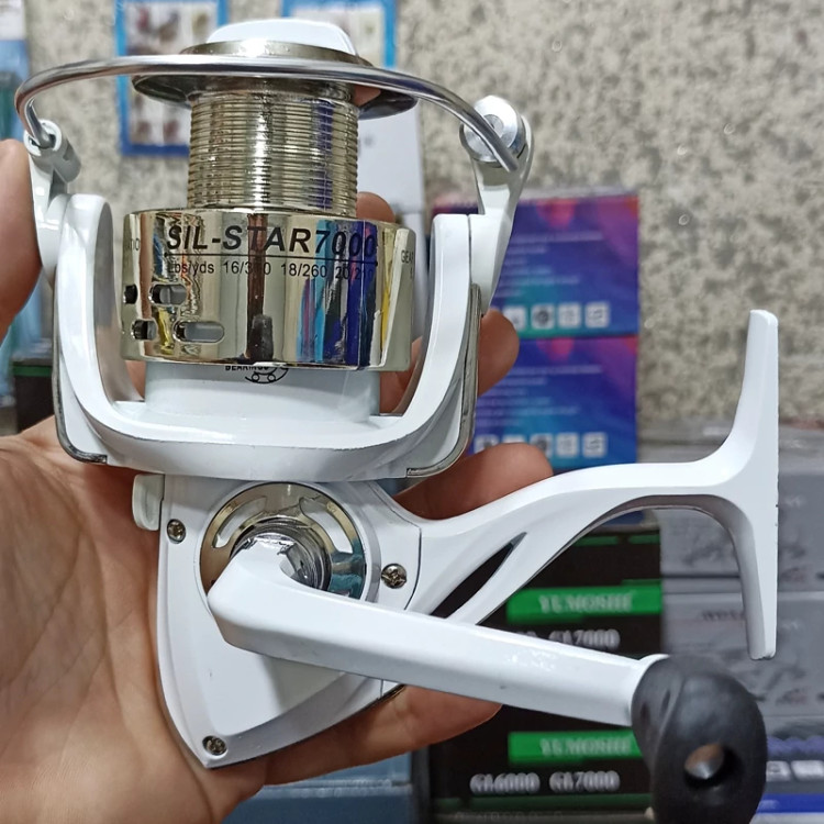 چرخ ماهیگیری 7000 برند وایکینگ مدل Sil star7000 مناسب برای چوب ماهیگیری لنسر ماهیگیری