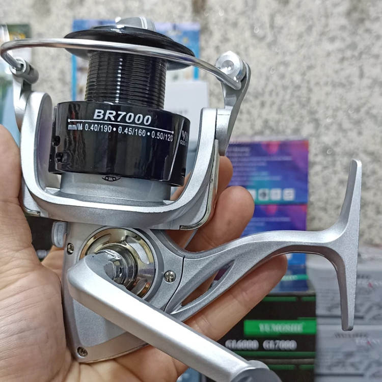 چرخ ماهیگیری 7000 برند وایکینگ مدل BRsilver7000 مناسب برای چوب ماهیگیری لنسر ماهیگیری