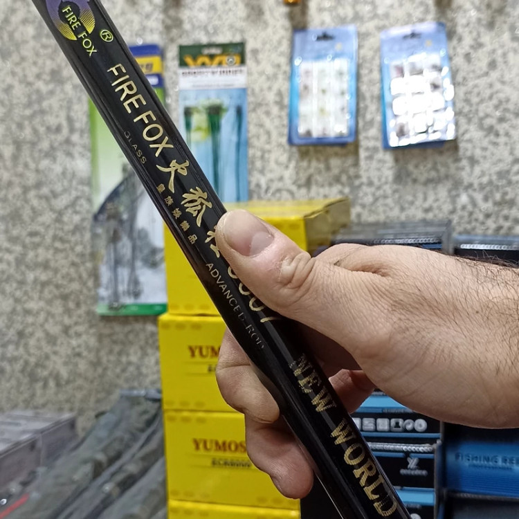 چوب ماهیگیری فایرفاکس مدل new world سایز بندی لنسر ماهیگیری فایبر گلس