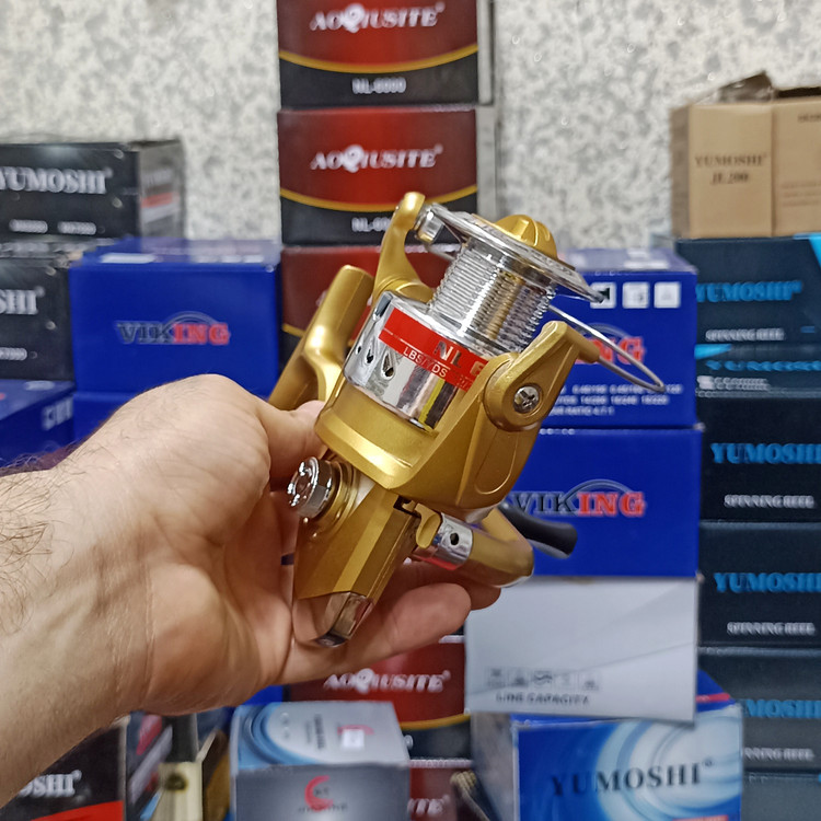 چرخ ماهیگیری 6000 برند اکوستی مدل NL gold 6000 مناسب برای چوب ماهیگیری لنسر ماهیگیری