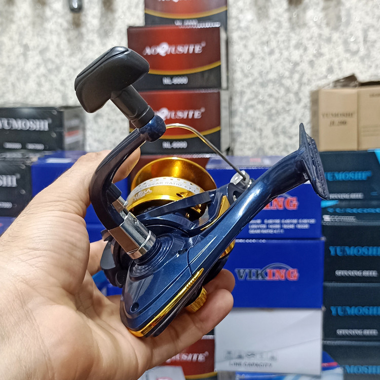چرخ ماهیگیری 7000 برند آلبااستار مدل YE gold 7000 مناسب برای چوب ماهیگیری لنسر ماهیگیری