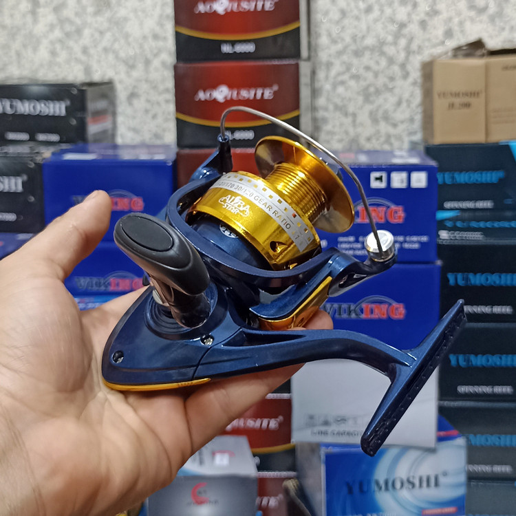 چرخ ماهیگیری 7000 برند آلبااستار مدل YE gold 7000 مناسب برای چوب ماهیگیری لنسر ماهیگیری