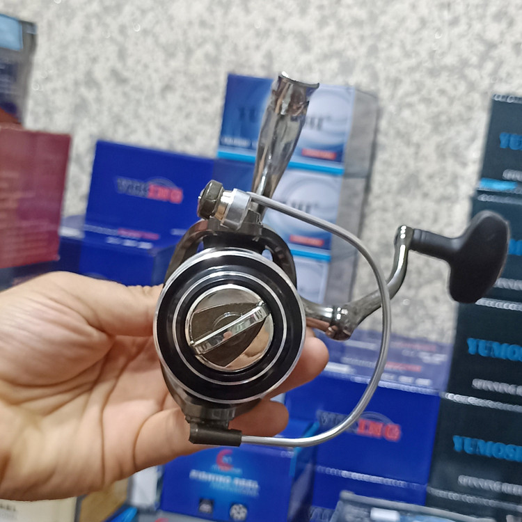 چرخ ماهیگیری 5000 برند یوموشی مدل BY 5000 تمام فلزی مناسب برای چوب ماهیگیری لنسر ماهیگیری