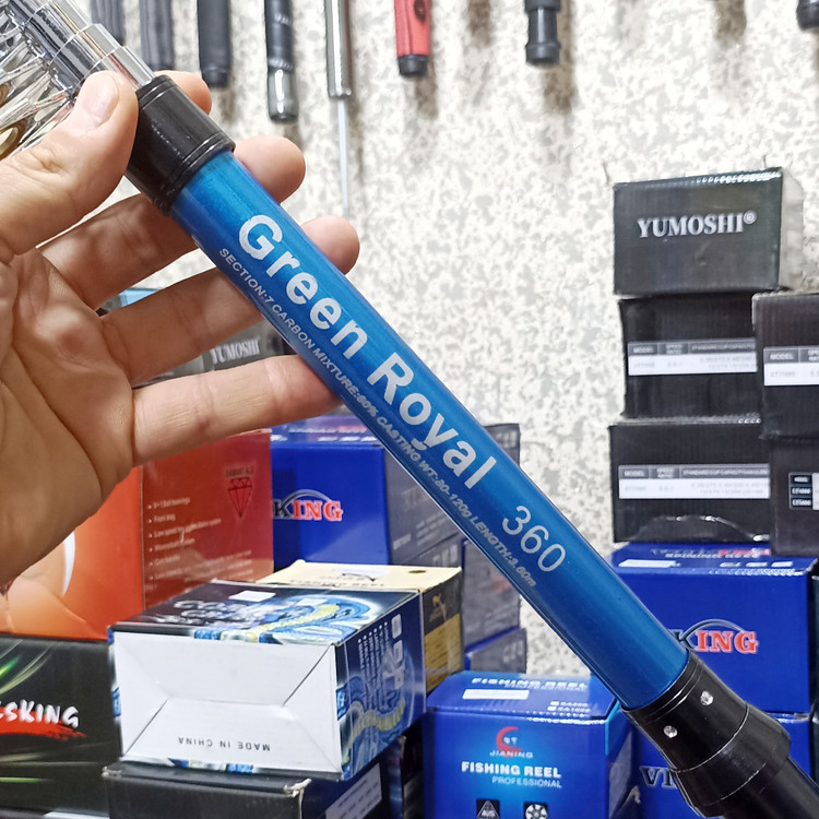 چوب ماهیگیری برند گرین رویال مدل OSP blue سایز 360 سانت لنسر ماهیگیری
